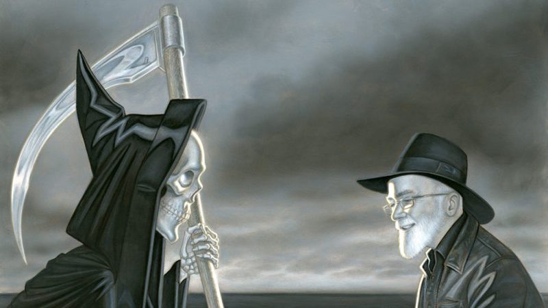 Image of Death playing Chess with Terry Pratchett